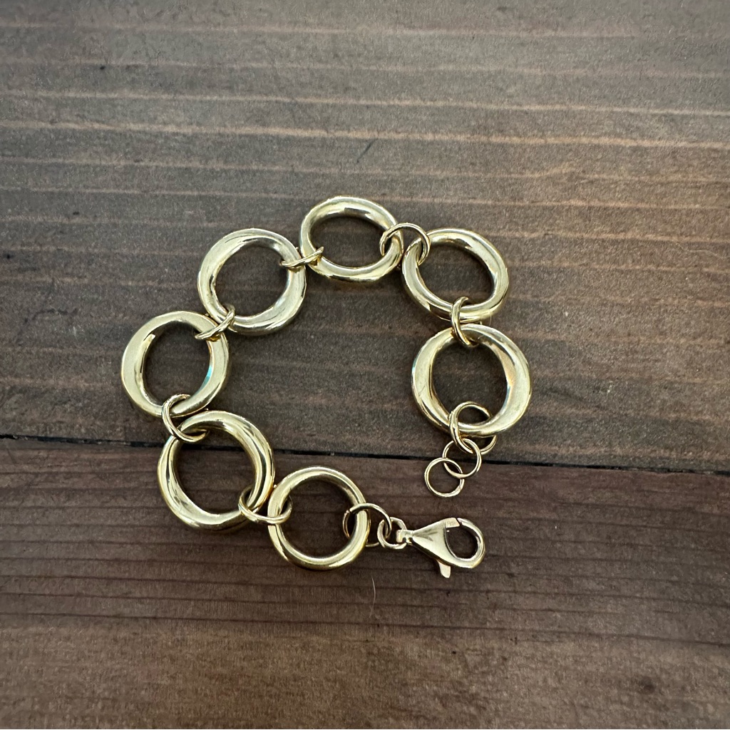 GoldPlated Circle Link Bracelet